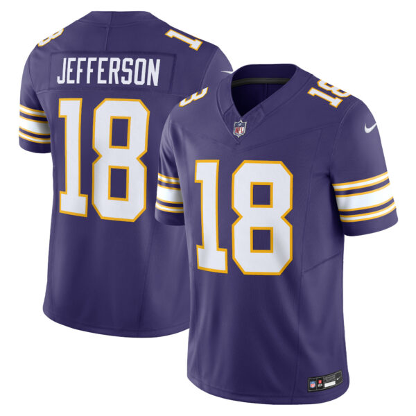 Men’s Minnesota Vikings Justin Jefferson Nike Purple Vapor F.U.S.E. Limited Jersey