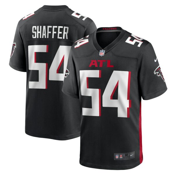 Men’s Atlanta Falcons Justin Shaffer Nike Black Game Jersey