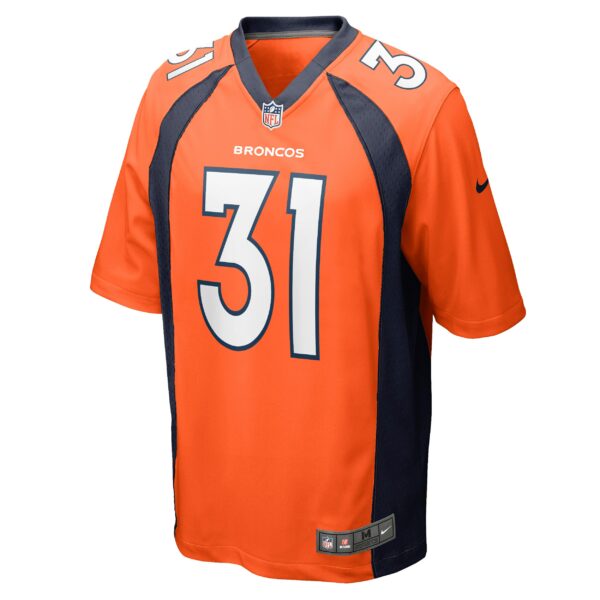 Men’s Denver Broncos Justin Simmons Nike Orange Game Jersey