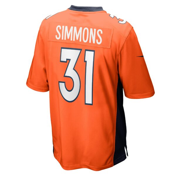 Men’s Denver Broncos Justin Simmons Nike Orange Game Jersey