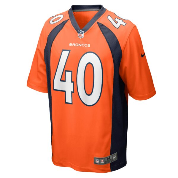 Men’s Denver Broncos Justin Strnad Nike Orange Game Jersey