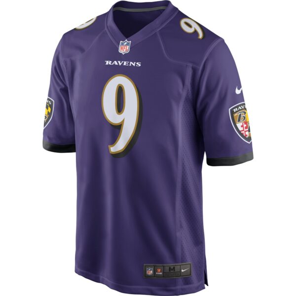 Men’s Baltimore Ravens Justin Tucker Nike Purple Game Jersey