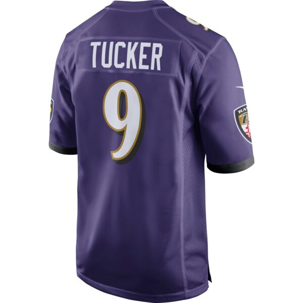 Men’s Baltimore Ravens Justin Tucker Nike Purple Game Jersey