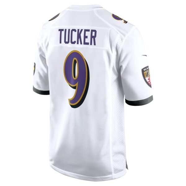 Men’s Baltimore Ravens Justin Tucker Nike White Game Jersey