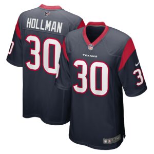 Men's Houston Texans Ka'Dar Hollman Nike Navy Team Game Jersey