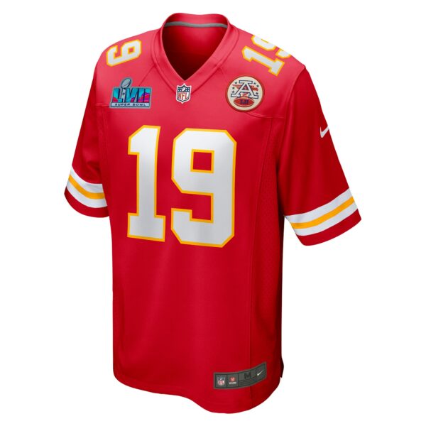 Men’s Kansas City Chiefs Kadarius Toney Nike Red Super Bowl LVII Patch Game Jersey