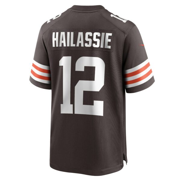 Men’s Cleveland Browns Kahlef Hailassie Nike Brown Team Game Jersey