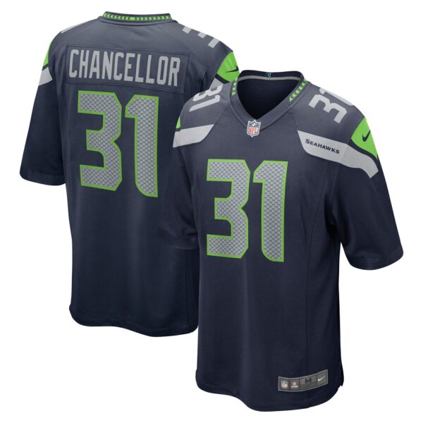 Men’s Seattle Seahawks Kam Chancellor Nike College Navy Retired Player Game Jersey