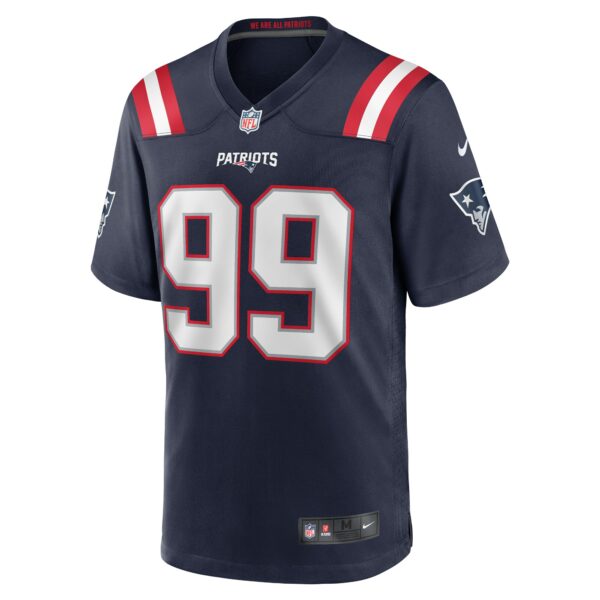 Men’s New England Patriots Keion White Nike Navy Team Game Jersey