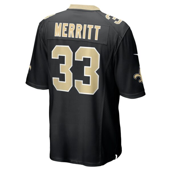 Men’s New Orleans Saints Kirk Merritt Nike Black Team Game Jersey