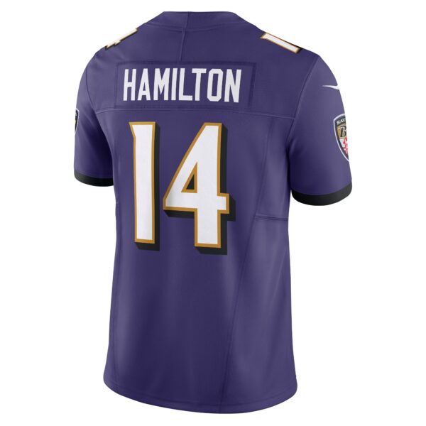 Men’s Baltimore Ravens Kyle Hamilton Nike Purple Vapor F.U.S.E. Limited Jersey