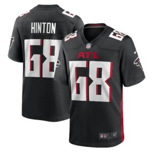 Men's Atlanta Falcons Kyle Hinton Nike Black Team Game Jersey