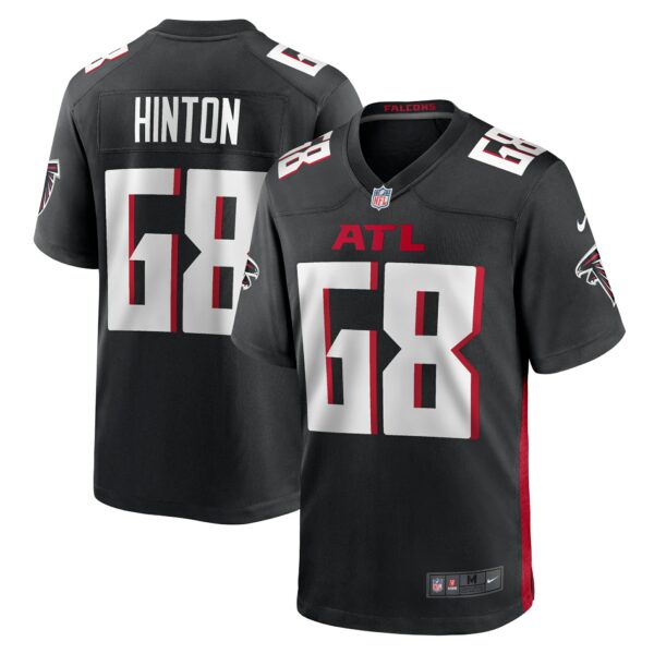 Men’s Atlanta Falcons Kyle Hinton Nike Black Team Game Jersey