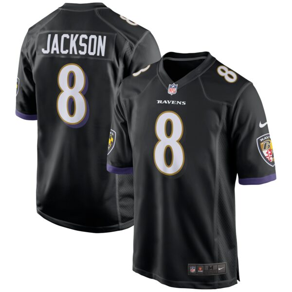 Men’s Baltimore Ravens Lamar Jackson Nike Black Game Jersey