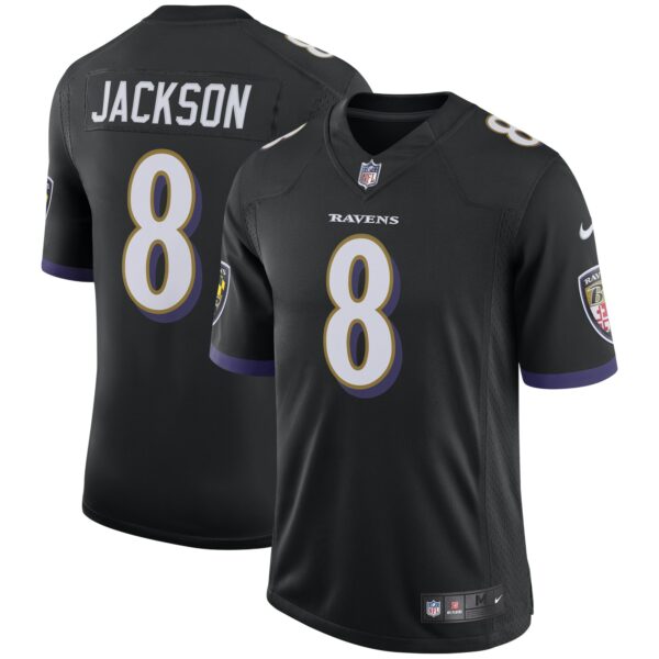 Men’s Baltimore Ravens Lamar Jackson Nike Black Speed Machine Limited Jersey