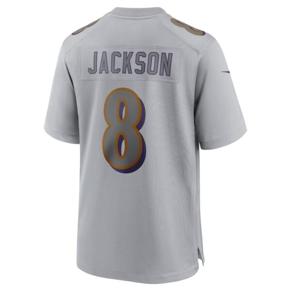 Men’s Baltimore Ravens Lamar Jackson Nike Gray Atmosphere Fashion Game Jersey