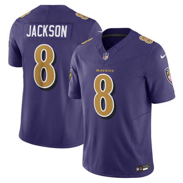 Men’s Baltimore Ravens Lamar Jackson Nike Purple Vapor F.U.S.E. Limited Jersey