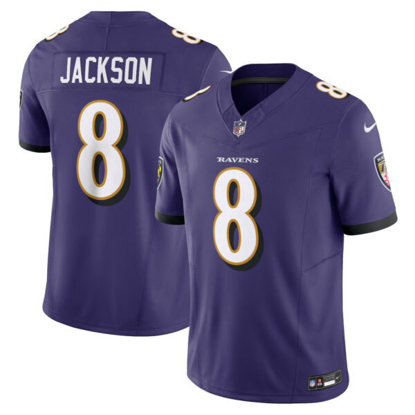 Men’s Baltimore Ravens Lamar Jackson Nike Purple Vapor F.U.S.E. Limited Jersey