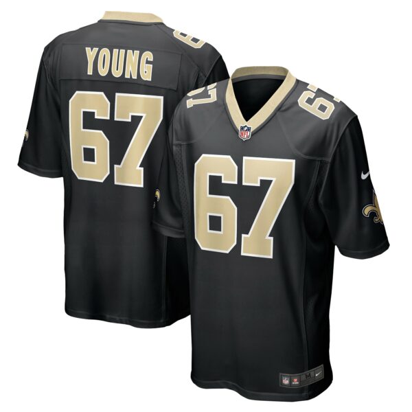 Men’s New Orleans Saints Landon Young Nike Black Game Jersey