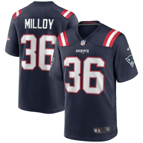 Men’s New England Patriots Lawyer Milloy Nike Navy Game Retired Player Jersey