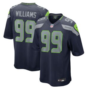 Men's Seattle Seahawks Leonard Williams Nike College Navy Game Jersey