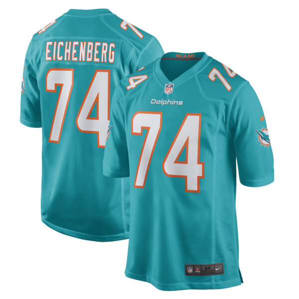 Men’s Miami Dolphins Liam Eichenberg Nike Aqua Game Jersey