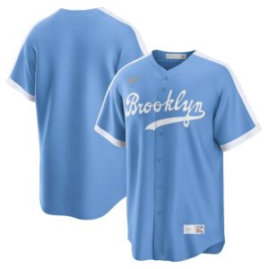 Men's Brooklyn Dodgers Nike Light Blue Alternate Cooperstown Collection Team Jersey