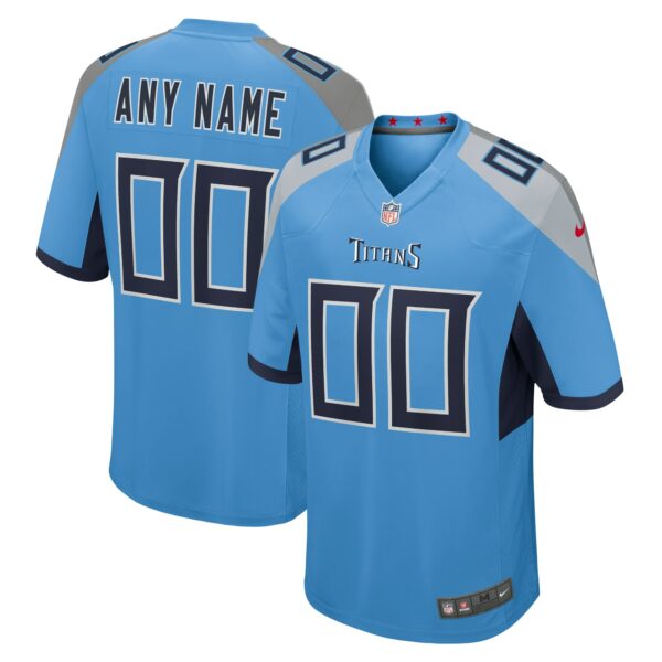 Men’s Tennessee Titans Nike Light Blue Alternate Custom Game Jersey