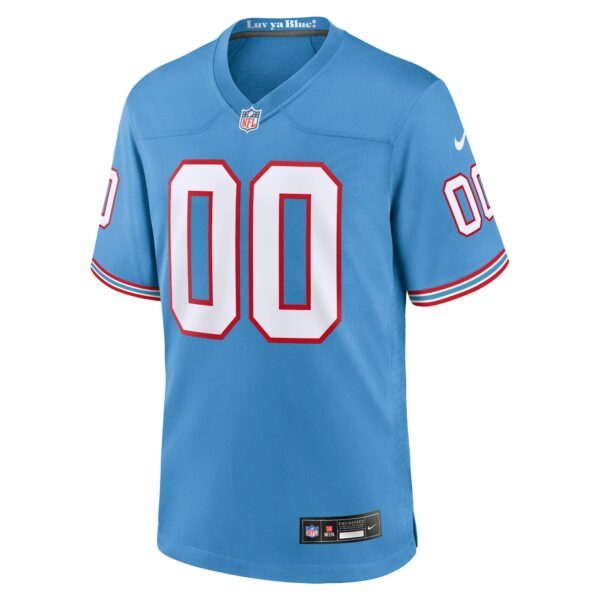 Men’s Tennessee Titans Nike Light Blue Oilers Throwback Custom Game Jersey