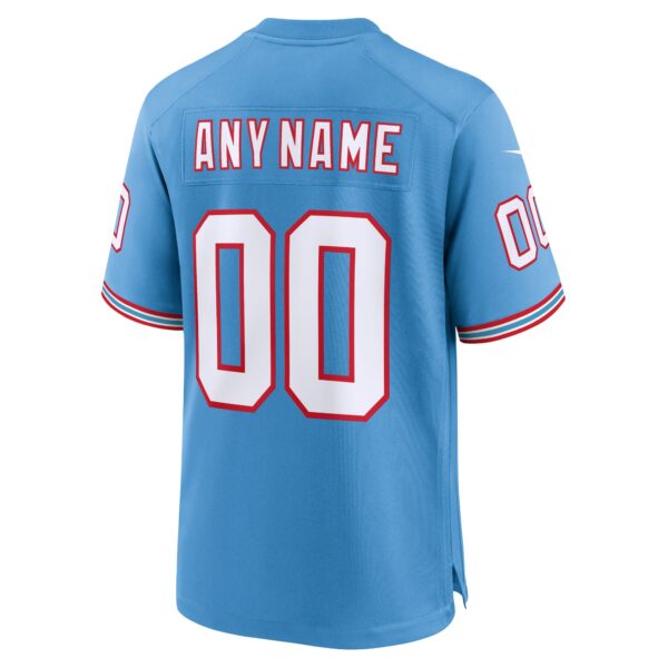 Men’s Tennessee Titans Nike Light Blue Oilers Throwback Custom Game Jersey