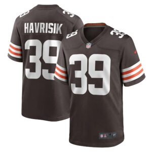 Men's Cleveland Browns Lucas Havrisik Nike Brown Team Game Jersey