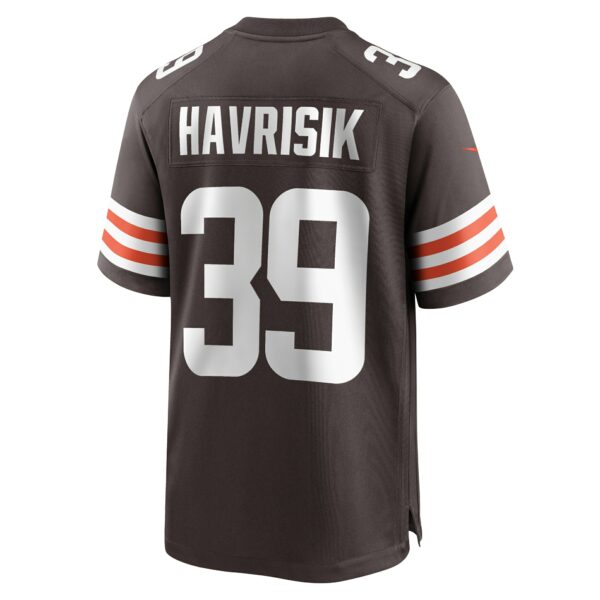 Men’s Cleveland Browns Lucas Havrisik Nike Brown Team Game Jersey