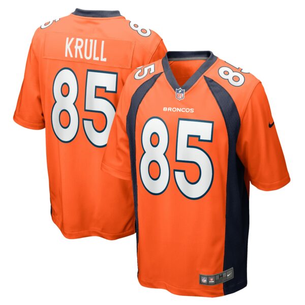 Men’s Denver Broncos Lucas Krull Nike Orange Team Game Jersey