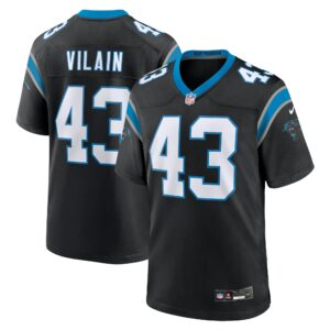 Men's Carolina Panthers Luiji Vilain Nike Black Game Jersey