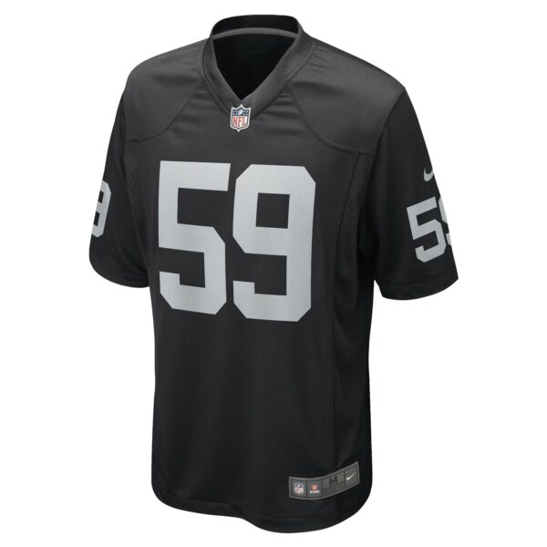 Men’s Las Vegas Raiders Luke Masterson Nike Black Game Player Jersey