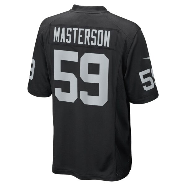 Men’s Las Vegas Raiders Luke Masterson Nike Black Game Player Jersey