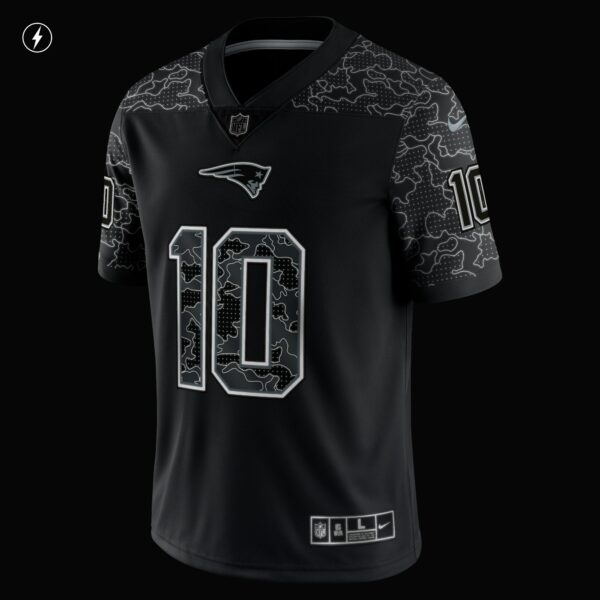 Men’s New England Patriots Mac Jones Nike Black RFLCTV Limited Jersey