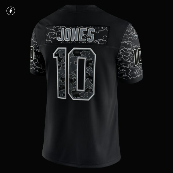 Men’s New England Patriots Mac Jones Nike Black RFLCTV Limited Jersey