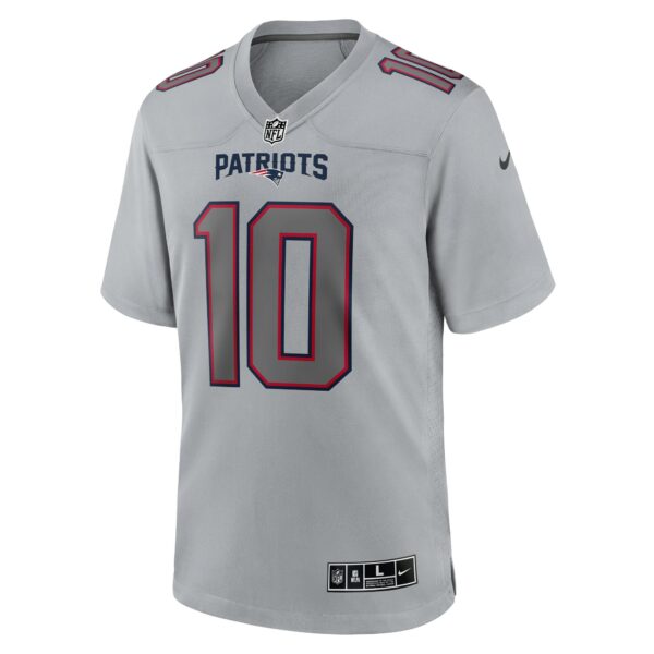 Men’s New England Patriots Mac Jones Nike Gray Atmosphere Fashion Game Jersey