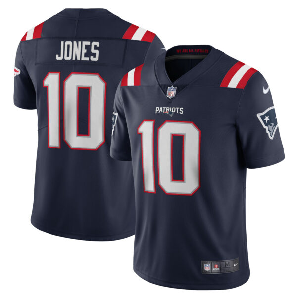 Men’s New England Patriots Mac Jones Nike Navy Vapor Limited Jersey