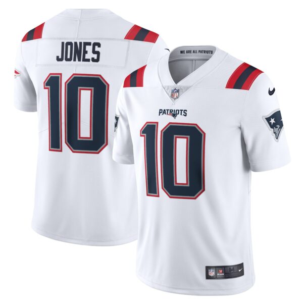 Men’s New England Patriots Mac Jones Nike White Vapor Limited Jersey