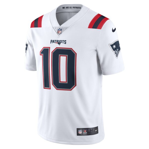 Men’s New England Patriots Mac Jones Nike White Vapor Limited Jersey