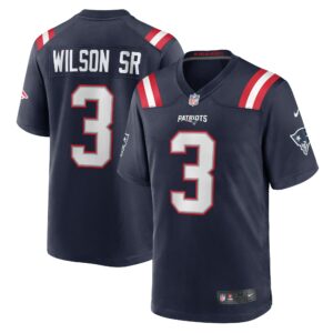 Men's New England Patriots Mack Wilson Nike Navy Team Game Jersey