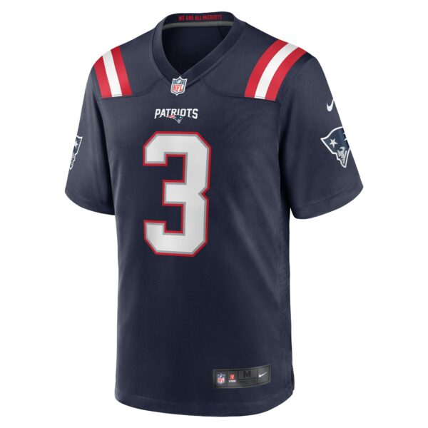 Men’s New England Patriots Mack Wilson Nike Navy Team Game Jersey