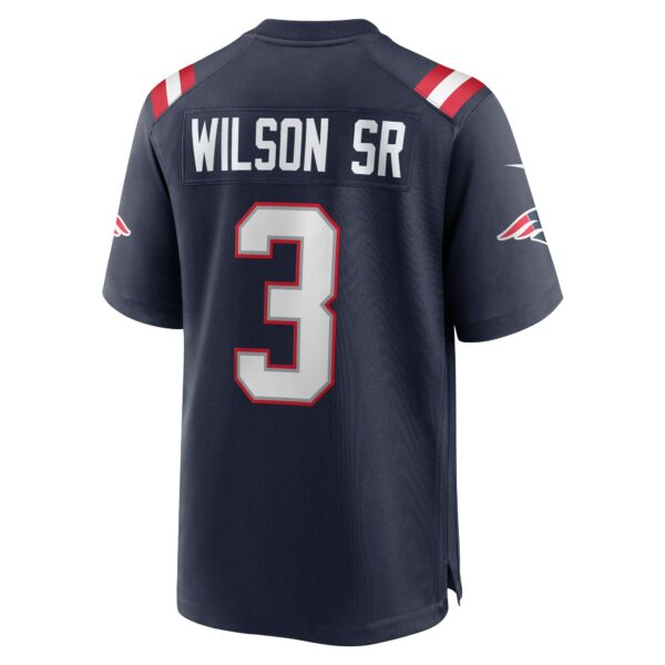 Men’s New England Patriots Mack Wilson Nike Navy Team Game Jersey