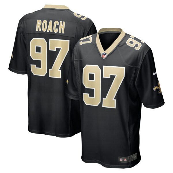 Men’s New Orleans Saints Malcolm Roach Nike Black Team Game Jersey