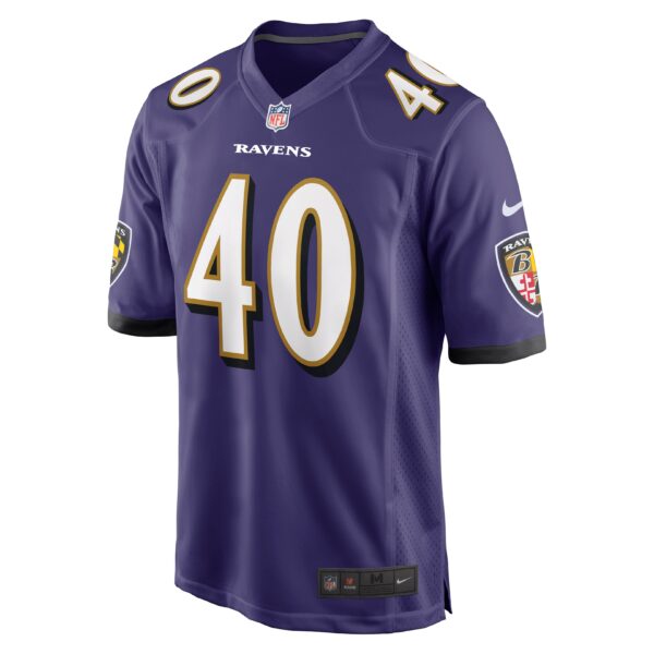 Men’s Baltimore Ravens Malik Harrison Nike Purple Game Jersey