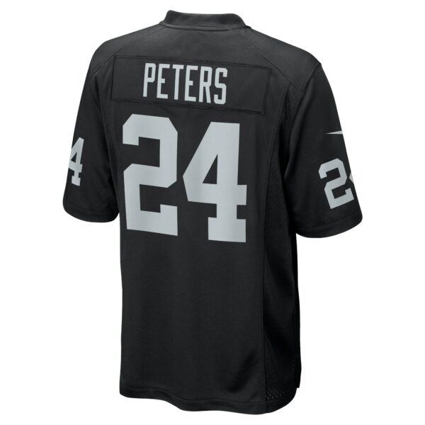 Men’s Las Vegas Raiders Marcus Peters Nike Black Team Game Jersey