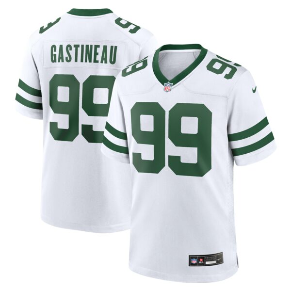 Men’s New York Jets Mark Gastineau Nike White Legacy Retired Player Game Jersey