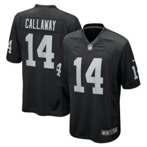 Men's Las Vegas Raiders Marquez Callaway Nike Black Team Game Jersey